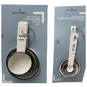 Crofton Enamelware Measuring Cups & Spoons Set‎ New With Tags!